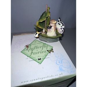 Country artist butterfly fairies joyful journeys with original box bee leaf